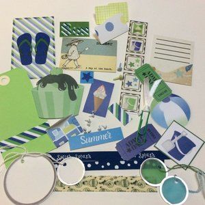 Going to the Beach Vintage Inspired Ephemera Collection Scrapbook Junk Journal